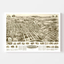 Vintage Map of Bangor, Pennsylvania 1918