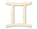 Unfinished Wood Gemini Sign Shape - Zodiac Craft - up to 46"
