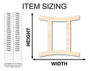 Unfinished Wood Gemini Sign Shape - Zodiac Craft - up to 46"