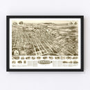 Vintage Map of Bangor, Pennsylvania 1918