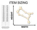 Unfinished Wood Gemini Constellation Shape - Zodiac Craft - up to 46"