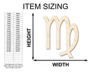 Unfinished Wood Virgo Sign Shape - Zodiac Craft - up to 46"