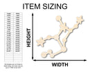 Unfinished Wood Virgo Constellation Shape - Zodiac Craft - up to 46"
