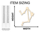 Unfinished Wood Libra Constellation Shape - Zodiac Craft - up to 46"