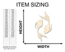 Unfinished Wood Pisces Fish Shape - Zodiac Craft - up to 46"