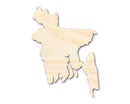 Unfinished Wood Bangladesh Country Shape - South Asia Craft - up to 46" DIY