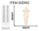 Unfinished Wood Carrot Shape - Garden Vegetable Craft - up to 46" DIY