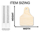 Unfinished Wood Cow Tag Shape - Farm Craft - up to 46" DIY