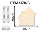 Unfinished Wood Salt Box House Shape - Rustic Country Craft - up to 46" DIY