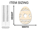 Unfinished Wood Striped Flower Egg Shape - Easter Craft - up to 46" DIY