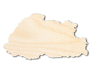 Unfinished Wood Bhutan Country Shape - South Asia Craft - up to 46" DIY