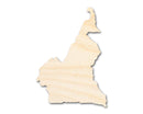 Unfinished Wood Cameroon Country Shape - Central Africa Craft - up to 46" DIY