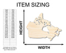 Unfinished Wood Canada Country Shape - North America Craft - up to 46" DIY