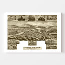 Vintage Map of Confluence, Pennsylvania 1905