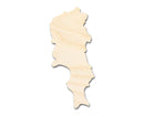 Unfinished Wood Sal Island Shape - Cabo Verde Craft - up to 46" DIY