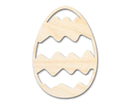 Unfinished Wood Wavy Striped Egg Shape - Easter Craft - up to 46" DIY