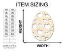Unfinished Wood Heart Egg Shape - Easter Craft - up to 46" DIY