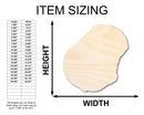 Unfinished Wood Nauru Shape - Oceania Craft - up to 46" DIY