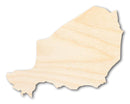 Unfinished Wood Niger Shape - West Africa Craft - up to 46" DIY