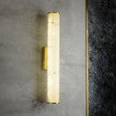 Modern white marble and brass wall lamp living room sconce