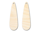 Unfinished Wood Long Drop Earring Blank Pair - DIY Jewelry Craft - Available in 1" to 3"