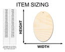 Unfinished Wood Oval Earring Blank Pair - DIY Jewelry Craft - Available in 1" to 3"