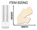 Unfinished Wood Djibouti Country Shape - East African Craft - up to 46" DIY