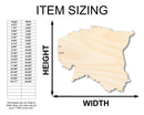 Unfinished Wood Estonia Country Shape - European Craft - up to 46" DIY