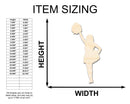 Unfinished Wood Cheerleader Silhouette | DIY Cheer Craft Cutout | up to 46" DIY