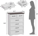 White Farmhouse Dresser FortyFourInchesTall Storage