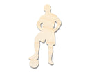 Unfinished Wood Soccer Player Silhouette | DIY Sports Craft Cutout | up to 46" DIY