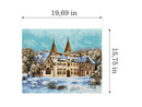 Gobelin canvas for halfstitch without yarn Winter Landscape with the Castle 2299M