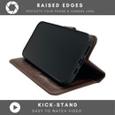 Vegas Premium Leather iPhone 15 Pro Wallet Case with MagSafe | Detachable RFID Blocking Luxury Wallet