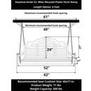 Keystone Amish Co. 4 Foot Milan Recycled Plastic Porch Swing, Lemon Yellow