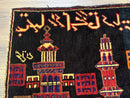 Balouch Rug 3x5, City Pictorial, Afghan Rug