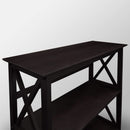 Three Shelf Solid Wood Bookcase For Living Room Storage