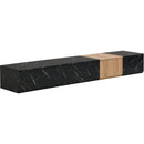 TV Stand and Coffee Table with Faux Marble, Walnut Wood Grain Finish, Set of 2, Modern Entertainment Center for TVs up to 88", Center Table with 2 Storage Drawers for Living Room, Black