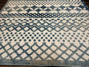 Modern Rug 8x10, Abstract Rug, Oat and Blue, Raised Pattern, Modway Rug Collection