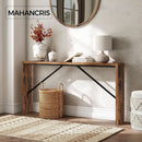62 Inch Long Rustic Brown Console Table For Entryway
