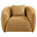 Aleisha Fabric Upholstered Accent Chair Mustard Yellow