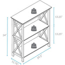 Three-Shelf Solid Wood Bookcase For Home Office Storage