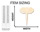 Unfinished Wood Garden Marker Stake | Craft Cutout | up to 12" DIY