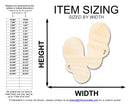 Unfinished Wood Flip Flops Silhouette | DIY Summer Beach Craft Cutout | up to 46" DIY