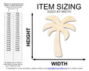 Unfinished Wood Simple Palm Tree Silhouette | DIY Tropical Beach Craft Cutout | up to 46" DIY