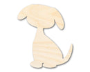Unfinished Wood Cute Sitting Dog Silhouette | DIY Dog Craft Cutout | up to 46" DIY