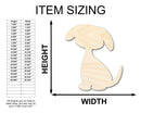 Unfinished Wood Cute Sitting Dog Silhouette | DIY Dog Craft Cutout | up to 46" DIY
