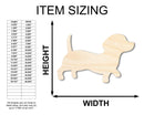 Unfinished Wood Wiener Dog Silhouette | DIY Dog Craft Cutout | up to 46" DIY