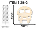 Unfinished Wood Cute School Bus Shape | Back to School | Kids Crafts | Craft Cutout | up to 46" DIY