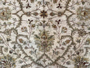 Pakistani Rug 9x12, Floral Allover Peshawar Carpet, Chobi, Beige and Rust Red, Traditional
