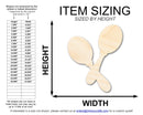 Unfinished Wood Maracas Shape | DIY Mariachi Craft Cutout | up to 46" DIY